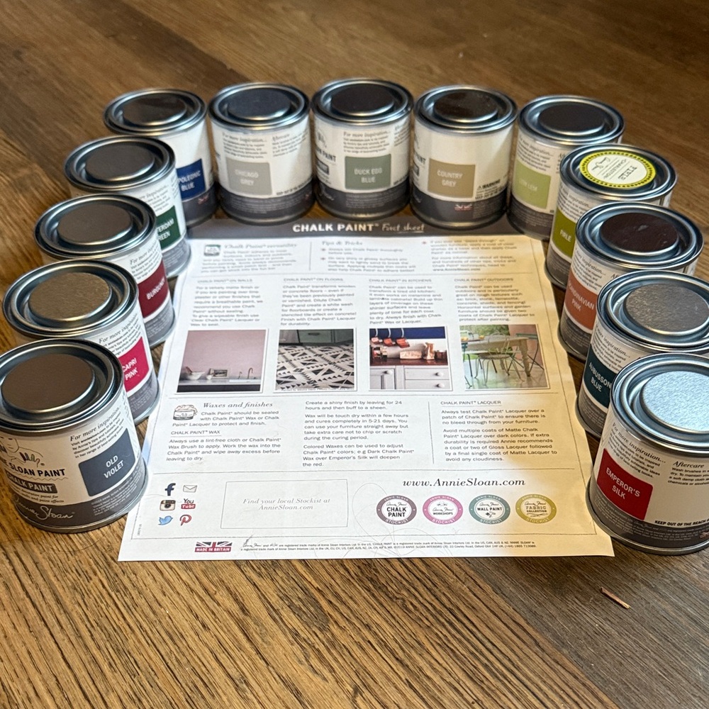 Annie Sloan Chalk Paint brand new 120 ML (listing is for 13 see details)